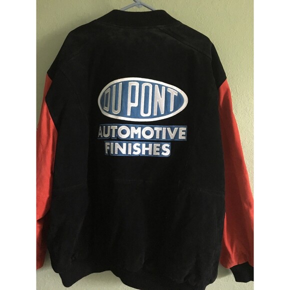 NWT DUPONT NASCAR LOGO AUTHENTIC SUEDE JACKET BY JEFF HAMILTON SIZE XL - Picture 7 of 12